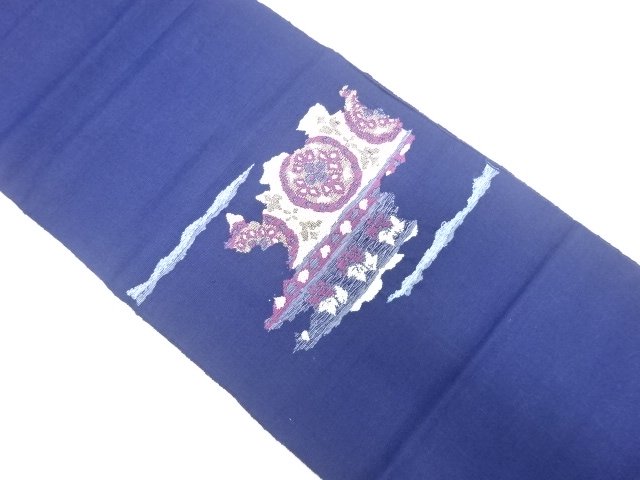 JAPANESEKIMONO / ANTIQUE NAGOYA OBI (WEARABLE) / FLOWER PATTERN WEAVIN